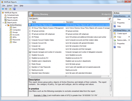  MAPILab Reports for Active Directory 1.0