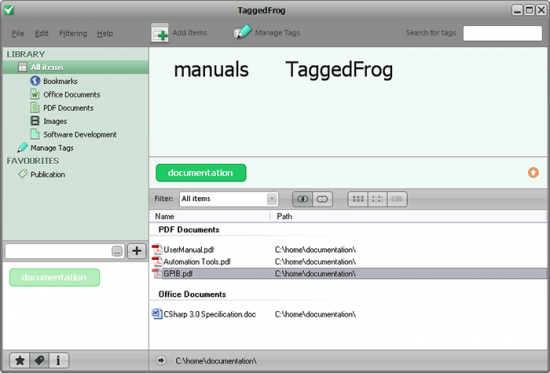 Скриншот TaggedFrog 1.1