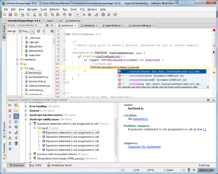  WebStorm 11.0.1.143.382