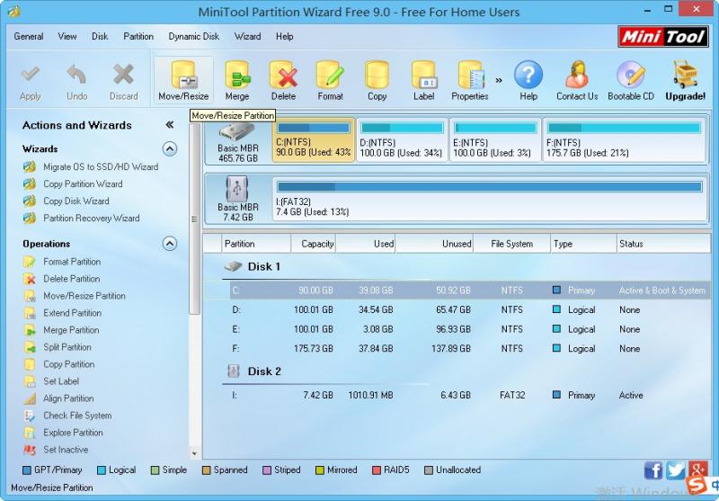  Partition Wizard Home 10.2.2