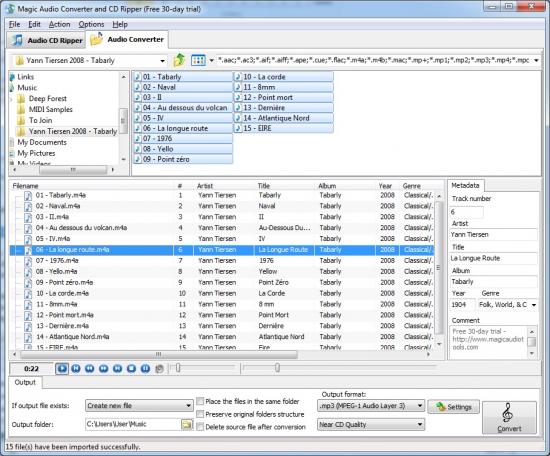 Скриншот Magic Audio Converter and CD Ripper 2.7.15