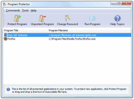 Скриншот Blumentals Program Protector 4.12