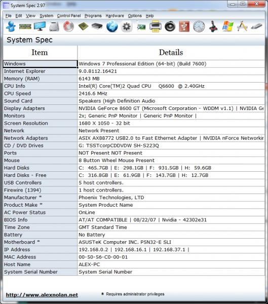  System Spec 3.11