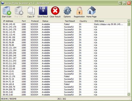 Скриншот Socks Proxy Scanner 1.4