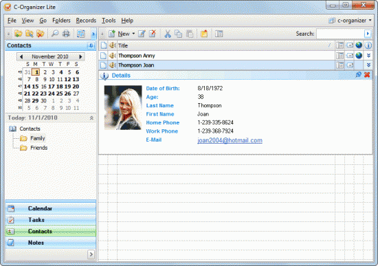 Скриншот C-Organizer Lite 6.2.2