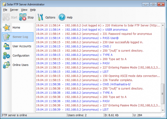  Solar FTP Server 2.2