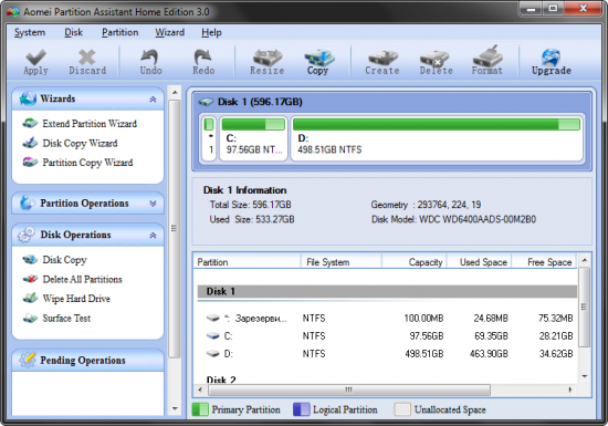  AOMEI Partition Assistant 7.0