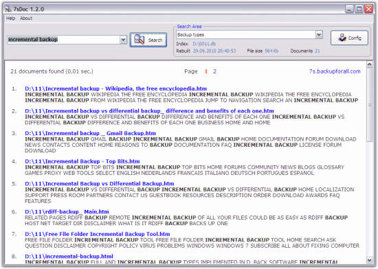 Скриншот 7s Search Engine 1.3.5