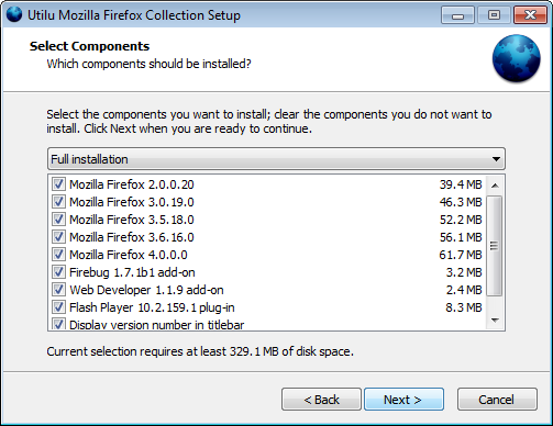 Скриншот Utilu Mozilla Firefox Collection 1.2.0.2
