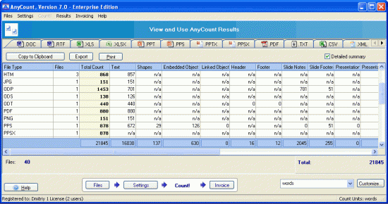  AnyCount Word Count and Line Count 7