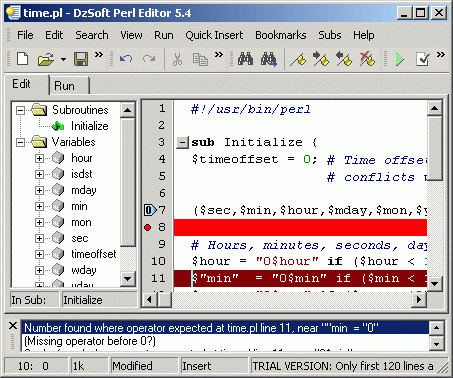  DzSoft Perl Editor 5.8.8.3