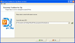 Скриншот Repair ZIP File Free 1.0