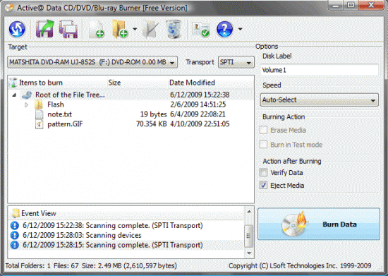  Active@ Data CD/DVD/Blu-ray Burner 3.1.24