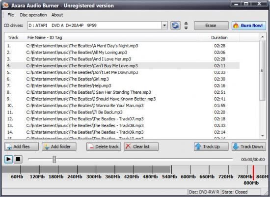 Скриншот Audio Burner 1.3.1