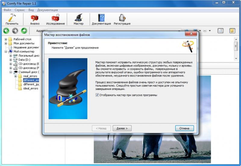 Скриншот Comfy File Repair 1.1