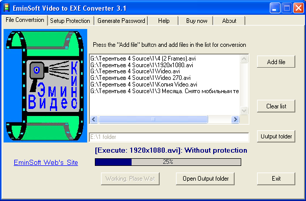  EminSoft Video To EXE converter 3.1