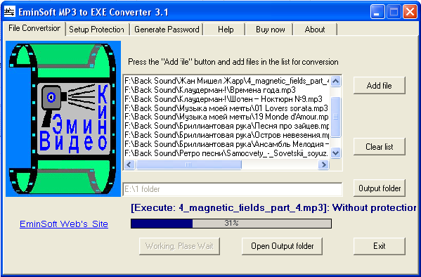  EminSoft MP3 To EXE converter 3.1