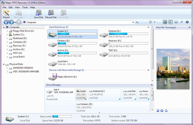 Скриншот Magic NTFS Recovery 2.6