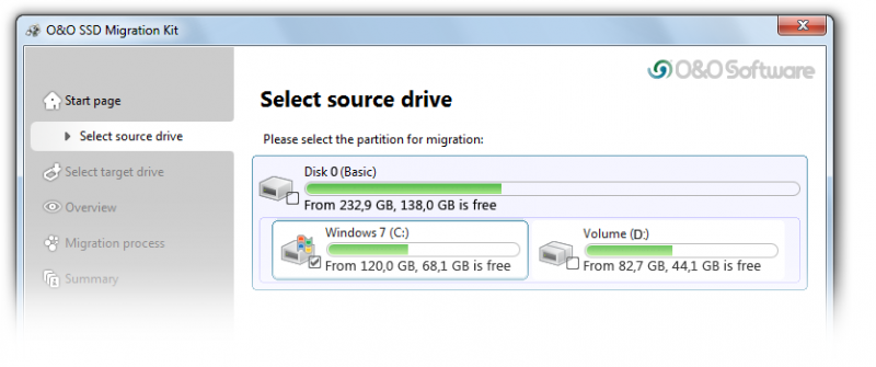 Скриншот O&O SSD Migration Kit 7.1.36