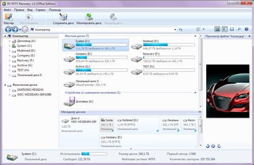 Скриншот RS NTFS Recovery 1.0