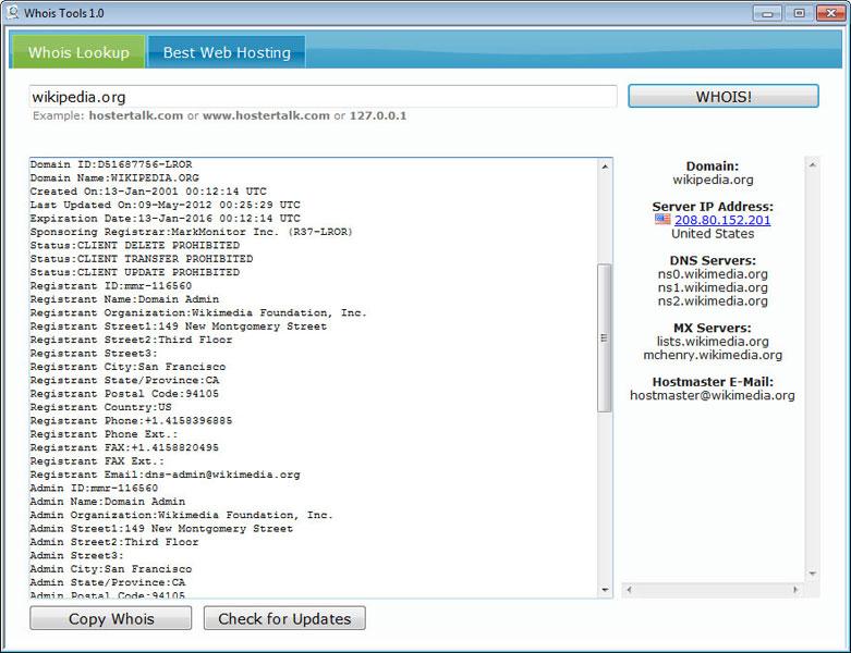  Whois Tools 1.0