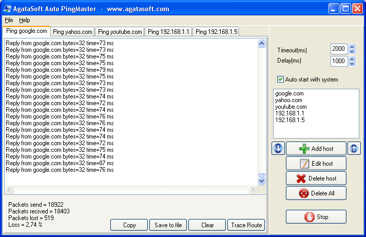  AgataSoft Auto PingMaster 1.5