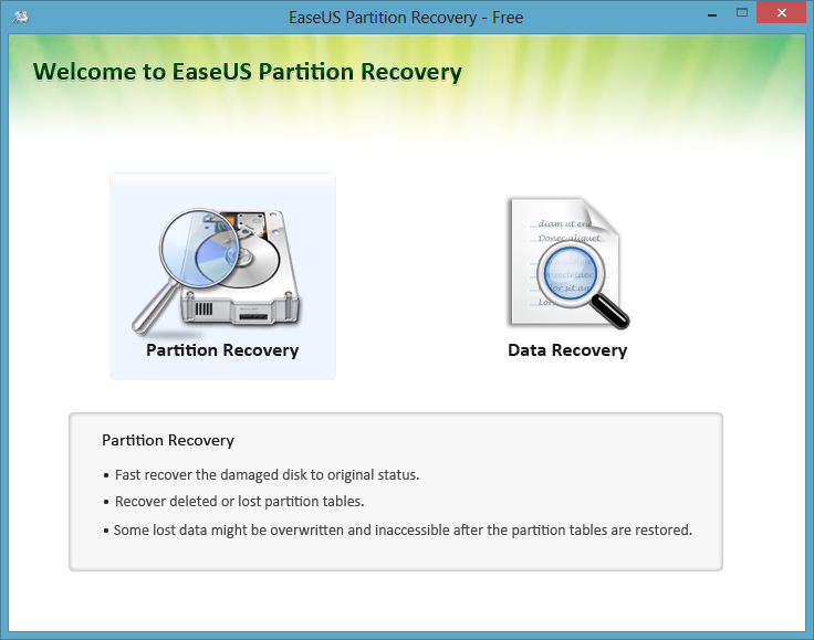  EaseUS Partition Recovery 5.6.1