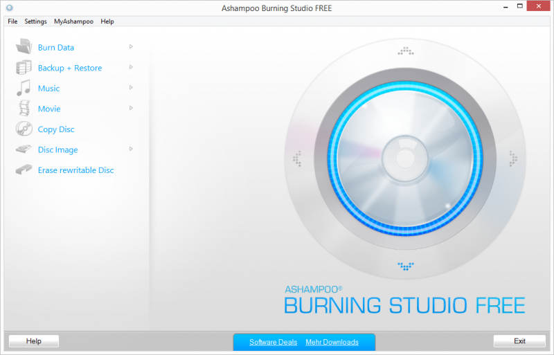 Скриншот Ashampoo Burning Studio FREE 1.15.3
