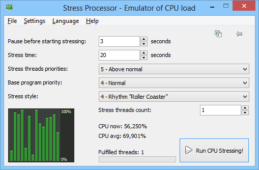Скриншот Stress Processor 2.0.2.179