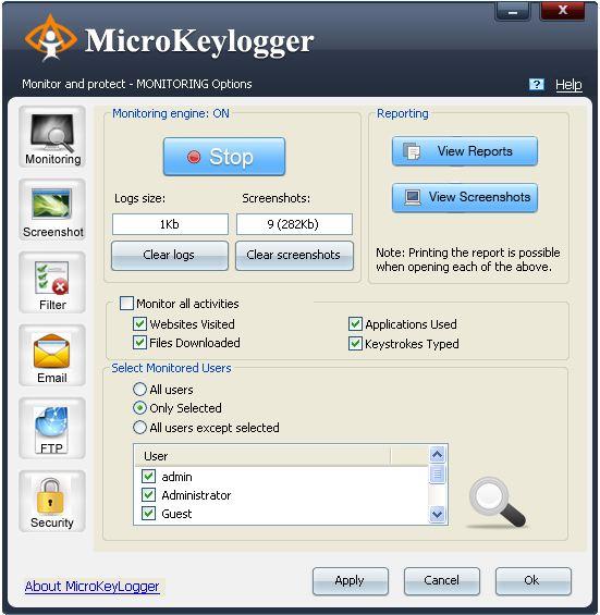 Micro Keylogger - Скачать Бесплатно Micro Keylogger 1.75