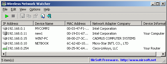  Wireless Network Watcher 2.18