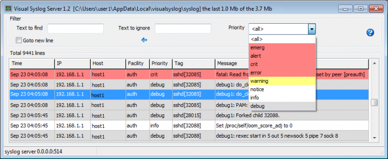  Visual Syslog Server 1.2