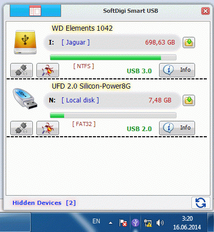 Скриншот SoftDigi Smart USB 1.0