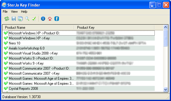 Скриншот SterJo Key Finder 1.7