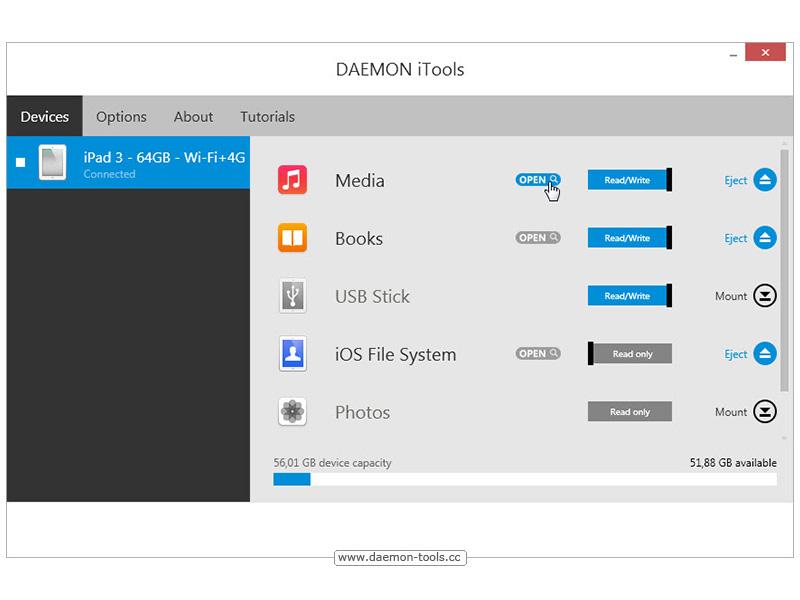 Скриншот DAEMON iTools 1.0.0