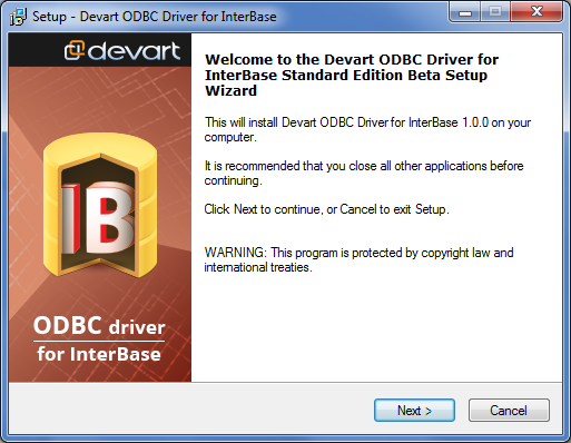 Скриншот Interbase ODBC драйвер 1.1