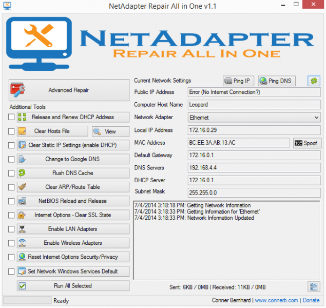 Скриншот NetAdapter Repair All In One 1.2