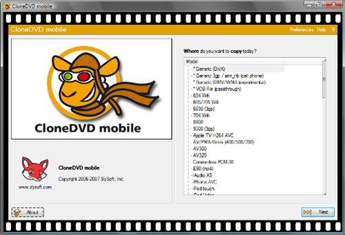 Скриншот SlySoft CloneDVD Mobile 1.9.0.0