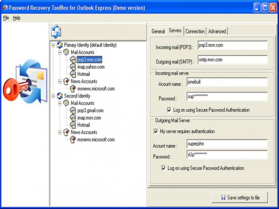Скриншот Password Recovery Toolbox for Outlook Express 1.2