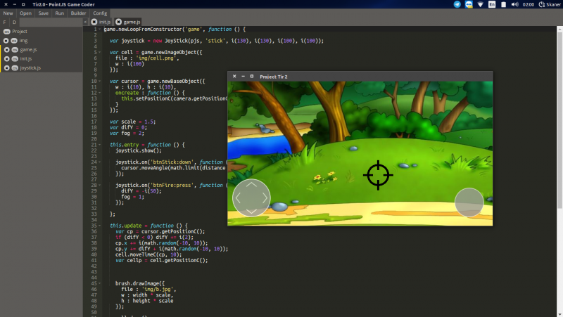 Скриншот PointJS Game Coder 0.0.4b