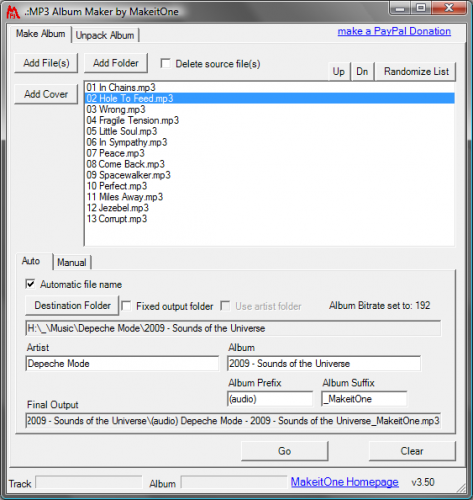  MakeitOne MP3 Album Maker 3.61