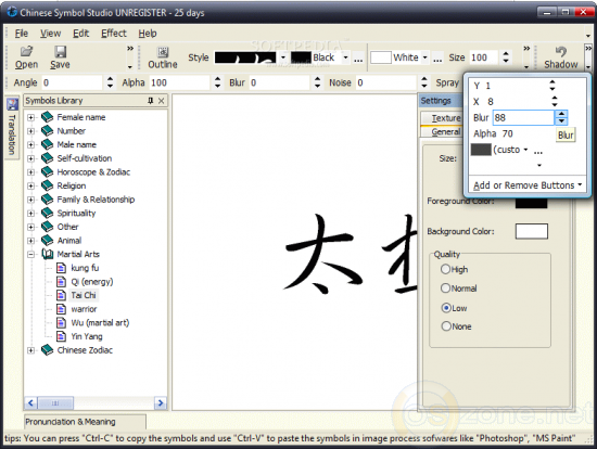 Скриншот Chinese Symbol Studio 3.9