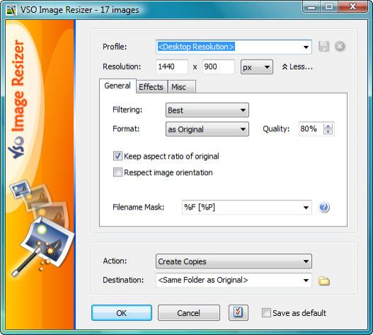 Скриншот VSO Image Resizer 3.0.0.140 