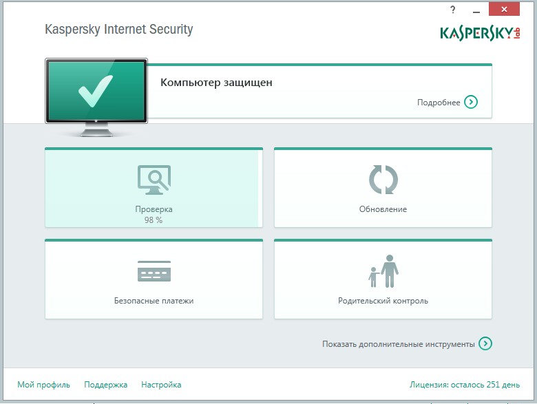 Скриншот Kaspersky Internet Security 15.0.2.361