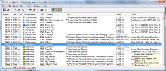 Скриншот Process Monitor 3.50