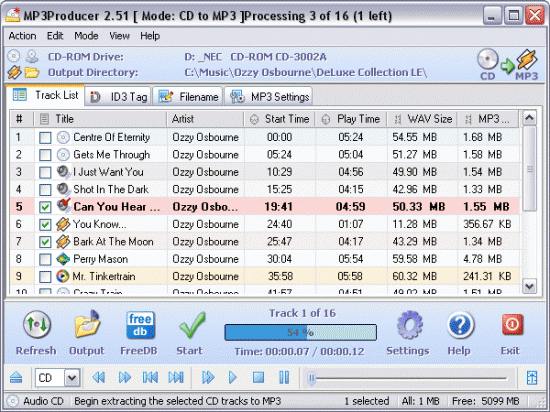 Скриншот MP3Producer 2.61