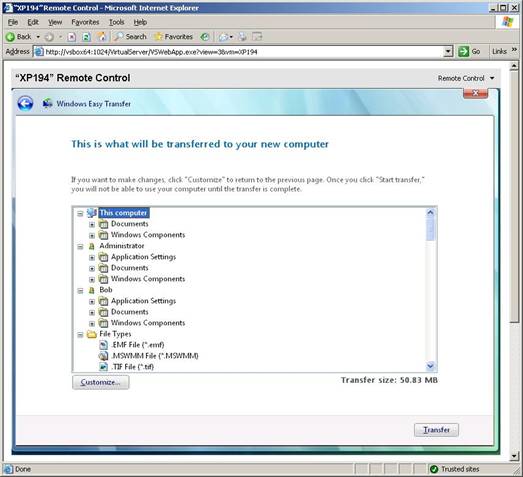  Microsoft Windows Easy Transfer 6.0