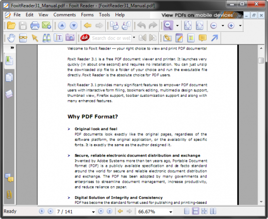 Скриншот Foxit PDF Reader 9.0.1.1049
