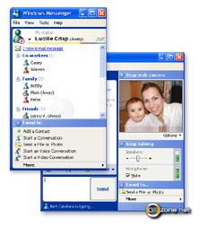 Скриншот MSN Messenger 7.5