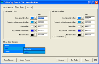  CoffeeCup Free DHTML Menu Builder 2.1